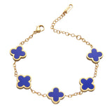 Magnetic Clover Bracelet Gold Plated Lucky Clover Bracelet for Women Adjustable Cute Simple Fashion Bracelet Jewelry Birthday Gifts for Women Girls