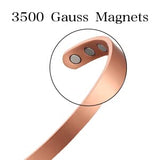 MagEnergy Copper Bracelet for Women Men Adjustable Magnets Bracelets for Mom Dad Birthday Gifts 6.8inches, 2 Pcs