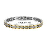Magnetic Chain & Link Bracelet Gold and Silver Color for Arthritis