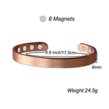 MagEnergy Copper Bracelet for Women Men Adjustable Magnets Bracelets for Mom Dad Birthday Gifts 6.8inches, 2 Pcs