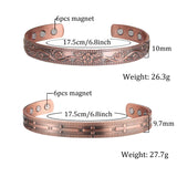 MagEnergy Magnetic Copper Bracelet for Women Copper Magnet Bracelet 6.8 Inches Adjustable to Fit Most Wrist-2 PCK
