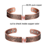 MagEnergy Viking Mens Copper Bracelets Jewelry Pure Copper Magnetic Therapy Bracelet for Dad Birthday Gifts 6.8inches-2PCK