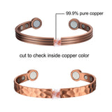 MagEnergy Magnetic Copper Bracelets for Men and Woman with Power Magnets Two Size Adjustable Bracelets - 2PCK