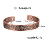MagEnergy Viking Mens Copper Bracelets Jewelry Pure Copper Magnetic Therapy Bracelet for Dad Birthday Gifts 6.8inches-2PCK