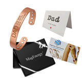 MagEnergy Magnetic Copper Bracelet for Men for DAD 7.4 Inches Adjustable to Fit Most Wrist
