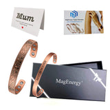 MagEnergy Magnetic Copper Bracelet for Women for MOM 6.8 Inches Adjustable to Fit Most Wrist-2 PCK