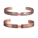 MagEnergy Magnetic Copper Bracelet for Women Copper Magnet Bracelet 6.8 Inches Adjustable to Fit Most Wrist-2 PCK