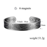 MagEnergy Copper Bracelets for Men for Viking Jewelry Magnetic 7.5inches Adjustable Bracelets for Dad Birthday Gifts, Pack of 2
