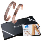 MagEnergy Magnetic Copper Bracelet for Women Copper Magnet Bracelet 6.8 Inches Adjustable to Fit Most Wrist-2 PCK