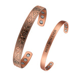 MagEnergy Magnetic Copper Bracelet for Women for MOM 6.8 Inches Adjustable to Fit Most Wrist-2 PCK