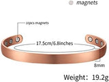 MagEnergy Copper Bracelets for Women 99.9% Pure Copper Magnetic Bracelet Adjustable Bangle Gift Box