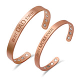 BEST DAD EVER BEST MOM EVER Copper Bracelet For Arthritis Relief