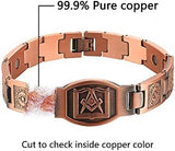 MagEnergy Copper Bracelet for Men for Joint Pain 99.9% Pure Copper Magnetic Bracelet Adjustable Jewelry Gifts with Sizing Tool