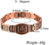 MagEnergy Copper Bracelet for Men for Joint Pain 99.9% Pure Copper Magnetic Bracelet Adjustable Jewelry Gifts with Sizing Tool