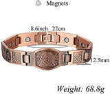 MagEnergy Copper Bracelet for Men for Joint Pain 99.9% Pure Copper Magnetic Bracelet Adjustable Jewelry Gifts with Sizing Tool