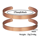 Pure Copper Bangles 2pcs/set No Magnets