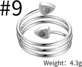 MagEnergy Copper Rings for Women for Arthritis 99.9% Pure Copper Lymph Detox Magnetic Therapy Rings for Finger Joint Pain Jewelry Gift(4pcs)