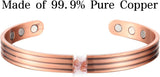 MagEnergy Copper Bracelets for Women 99.9% Pure Copper Magnetic Bracelet Adjustable Bangle Gift Box