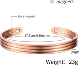 MagEnergy Copper Bracelets for Women 99.9% Pure Copper Magnetic Bracelet Adjustable Bangle Gift Box