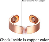 MagEnergy Copper Rings for Women for Arthritis 99.9% Pure Copper Lymph Detox Magnetic Therapy Rings for Finger Joint Pain Jewelry Gift(4pcs)