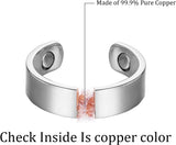 MagEnergy Copper Magnetic Rings for Men and Women, Magnetic Therapy Ring for Pain Relief Adjustable Rings Gift(2Pcs)