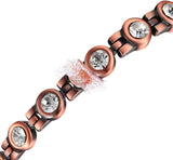 MagEnergy Copper Bracelet Anklet for Women, Soild Copper Magnetic Anklet, Adjustable Ankle Bracelet with Free Link Removal Tool (Copper)