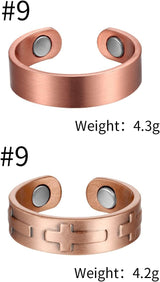 MagEnergy Copper Bracelet for Men 99.9% Pure Copper Magnetic Bangles with 6pcs 3500 Gauss Magnets Adjustable Jewelry Gift