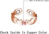 MagEnergy Copper Rings for Women for Arthritis 99.9% Pure Copper Lymph Detox Magnetic Therapy Rings for Finger Joint Pain Jewelry Gift(4pcs)