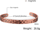 MagEnergy Copper Bracelets for Women 99.9% Pure Copper Magnetic Bracelet Adjustable Bangle Gift Box