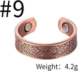 MagEnergy Copper Rings for Men Women, Magnetic Therapy for Arthritis and Joint Pain, 99.9% Pure Copper with Magnets Adjustable Ring for Fingers Thumb-2PCS