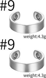 MagEnergy Copper Magnetic Rings for Men and Women, Magnetic Therapy Ring for Pain Relief Adjustable Rings Gift(2Pcs)