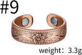 MagEnergy Copper Bracelets for Women for Pain Relief, Magnetic Pure Copper Bracelet Ring Set with 3500 Gauss Magnets, Adjustable Copper Health Jewelry Gifts