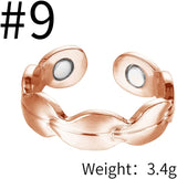 MagEnergy Copper Rings for Women for Arthritis 99.9% Pure Copper Lymph Detox Magnetic Therapy Rings for Finger Joint Pain Jewelry Gift(4pcs)
