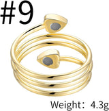 MagEnergy Copper Rings for Women for Arthritis 99.9% Pure Copper Lymph Detox Magnetic Therapy Rings for Finger Joint Pain Jewelry Gift(2pcs)