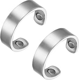 MagEnergy Copper Magnetic Rings for Men and Women, Magnetic Therapy Ring for Pain Relief Adjustable Rings Gift(2Pcs)