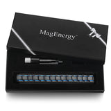 Black and Blue Stainless Steel Magnetic Bracelet For Men