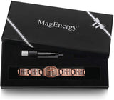 MagEnergy Copper Bracelet for Men for Joint Pain 99.9% Pure Copper Magnetic Bracelet Adjustable Jewelry Gifts with Sizing Tool