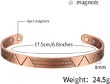 MagEnergy Copper Bracelets for Women 99.9% Pure Copper Magnetic Bracelet Adjustable Bangle Gift Box