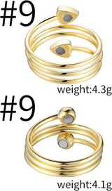 MagEnergy Copper Rings for Women for Arthritis 99.9% Pure Copper Lymph Detox Magnetic Therapy Rings for Finger Joint Pain Jewelry Gift(4pcs)