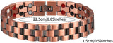 MagEnergy Copper Bracelet for Men 99.9% Pure Copper Magnetic Bracelet with 2 Row Magnets Adjustable Bracelet Length with Sizing Tool