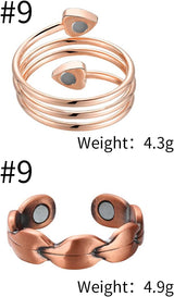 MagEnergy Copper Bracelets for Women 99.9% Pure Copper Magnetic Bracelet Adjustable Bangle Gift Box