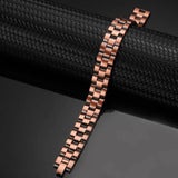 MagEnergy Copper Bracelet for Men 99.9% Pure Copper Magnetic Bracelet with 2 Row Magnets Adjustable Bracelet Length with Sizing Tool