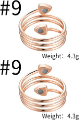 MagEnergy Copper Rings for Women for Arthritis 99.9% Pure Copper Lymph Detox Magnetic Therapy Rings for Finger Joint Pain Jewelry Gift(4pcs)