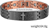 MagEnergy Copper Bracelet for Men 99.9% Pure Copper Magnetic Bracelet with 2 Row Magnets Adjustable Bracelet Length with Sizing Tool