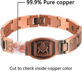 MagEnergy Copper Bracelet for Men for Joint Pain 99.9% Pure Copper Magnetic Bracelet Adjustable Jewelry Gifts with Sizing Tool