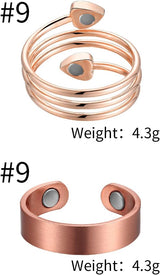 MagEnergy Copper Bracelets for Women 99.9% Pure Copper Magnetic Bracelet Adjustable Bangle Gift Box