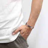 MagEnergy Copper Bracelet for Men 99.9% Pure Copper Magnetic Bangles with 6pcs 3500 Gauss Magnets Adjustable Jewelry Gift