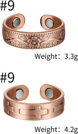 MagEnergy Copper Bracelets for Women 99.9% Pure Copper Magnetic Bracelet Adjustable Bangle Gift Box