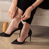MagEnergy Copper Bracelet Anklet for Women, Soild Copper Magnetic Anklet, Adjustable Ankle Bracelet with Free Link Removal Tool (Copper)