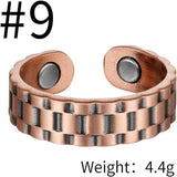 MagEnergy Copper Rings for Men Women, Magnetic Therapy for Arthritis and Joint Pain, 99.9% Pure Copper with Magnets Adjustable Ring for Fingers Thumb-2PCS